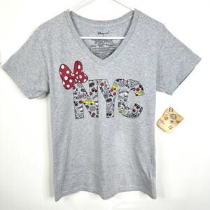 NEW Disney Store Size M Minnie Mouse NYC New York Short Sleeve Cotton T-Shirt